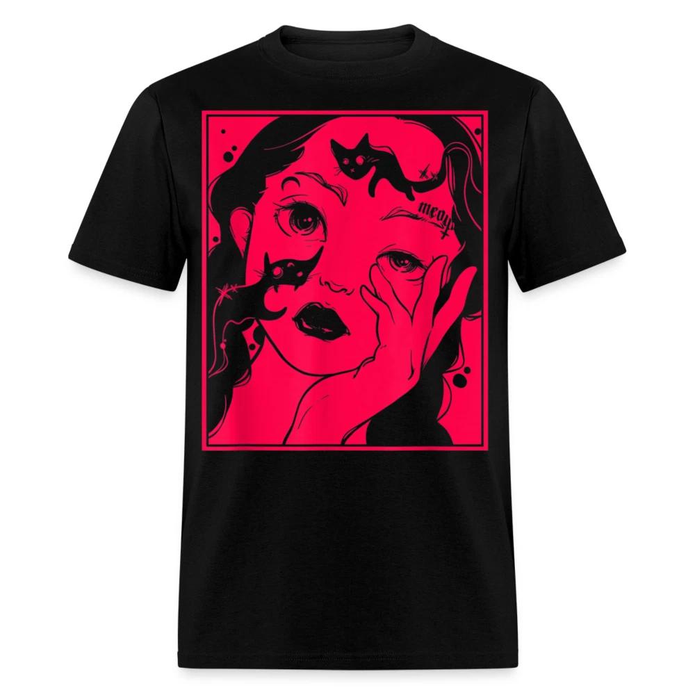 Kawaii Soft Grunge E-Girl Aesthetic shirt Harajuku Anime Waifu Cat Meow T-Shirt M