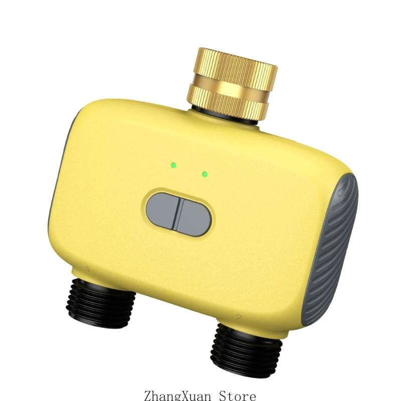 3XUF Outdoor Irrigation Controller Double Hose Connector Water Timer With Rain Delay And App Based Scheduling Functionality