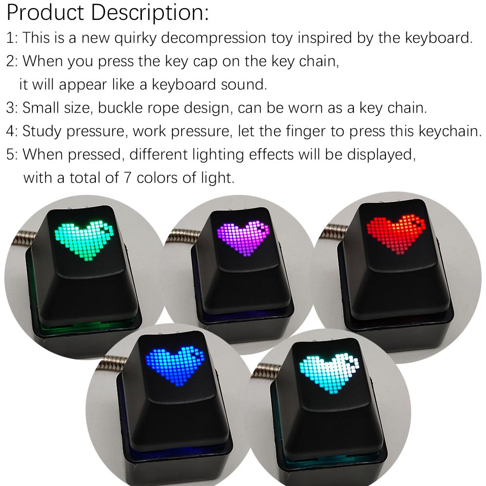 Keyboard Mechanical Rgb Keychain Vibrant Multi-Colored Tester Fingertip Leisure And Entertainment Keychain For MenOffice Rtress Relief Toy