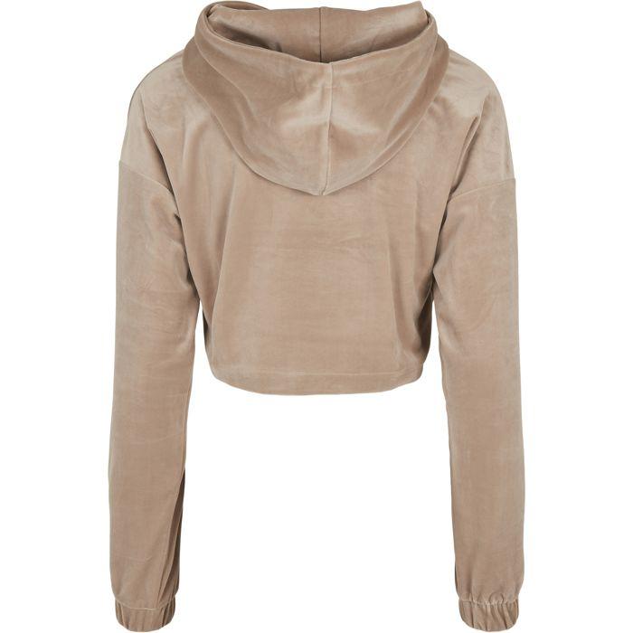 Sweatshirt À Capuche Femme Urban Classics Cropped Velvet Oversized
