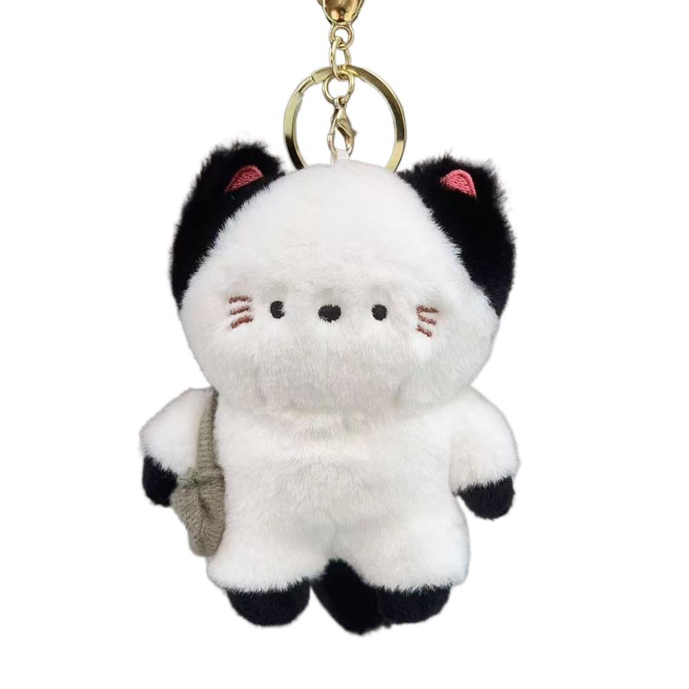 Travel Kitten Cat Plush Keyring Bell Plush Cat Doll Keychain Plush Cat Bag Pendant  Female Girls
