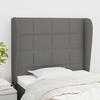 Vidaxl Wingback Headboard, Dark Grey, 103X23X118/128 Cm, Fabric