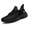 Breathable Men's Cutout Mesh Running Shoes Lightweight Design Shock Absorption Lightweight Athletic Shoes