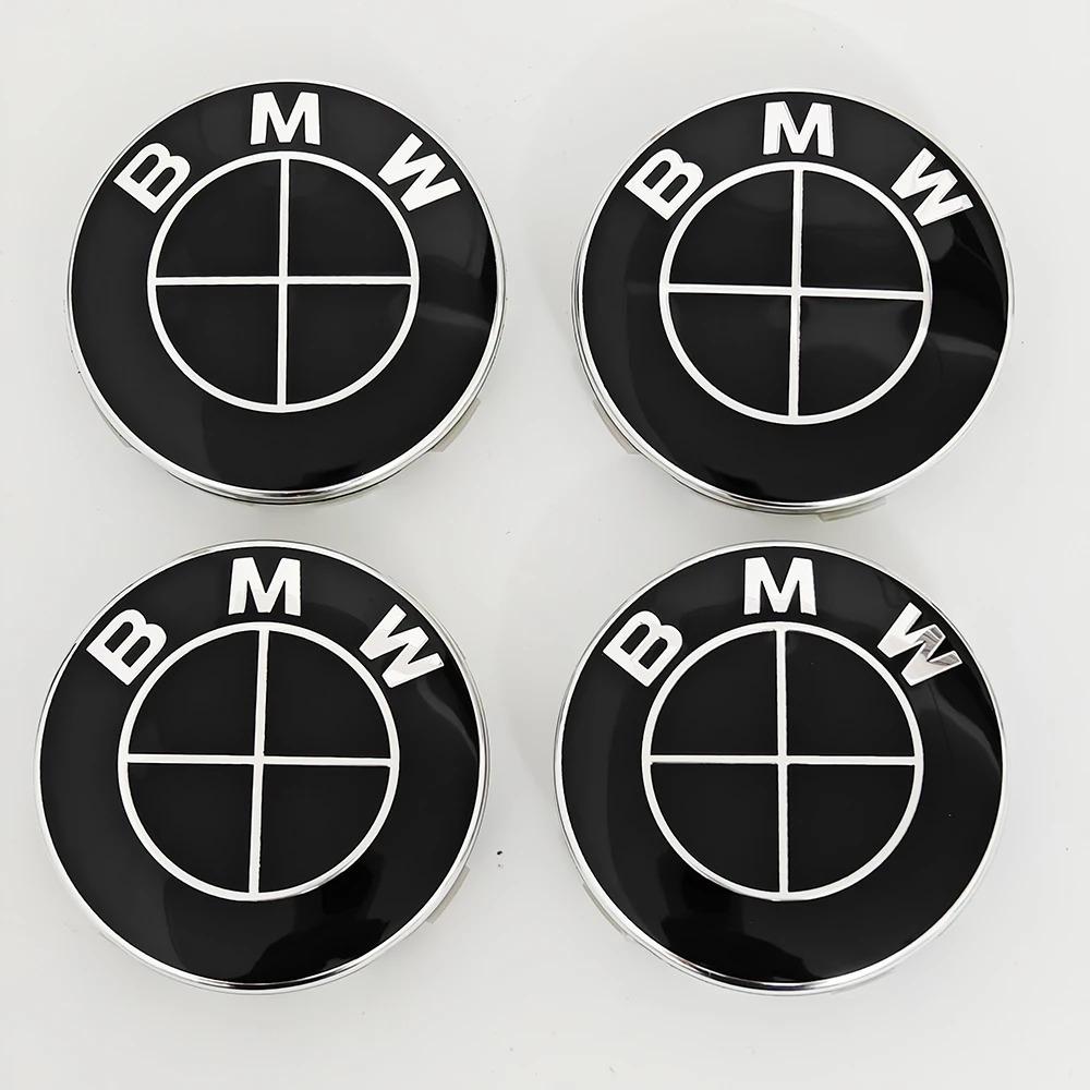 4pcs For BMW 50th E90 E60 F10 F20 G20 G30 E53 E85 E70 56mm 68mm Blue White Car Hub Cap Wheel Center Cap Emblem Badge Accessories YB4