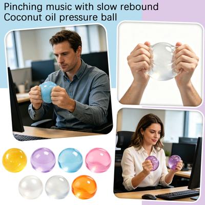 Moldable Coconut Oil Stress Ball Slow Rebound Flexible Pressure Relief Toy for Hand Exercise and Sensory Play