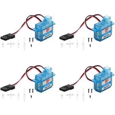 DIYmall 4pcs Super Light 3.7g Micro Servos GH-S37D 0.8kg/cm Coreless Motor Mini Digital Servo Controller for RC Airplanes