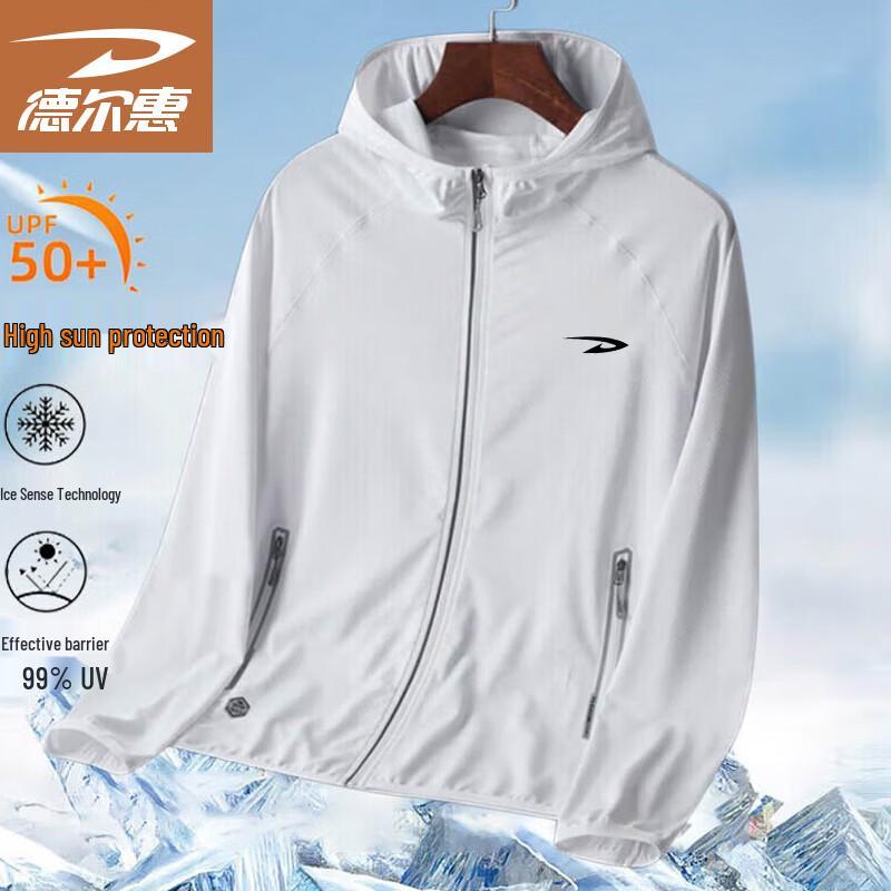 Delhui Men s Summer Breathable Ice-Feel Sun Protection Jacket 2XL