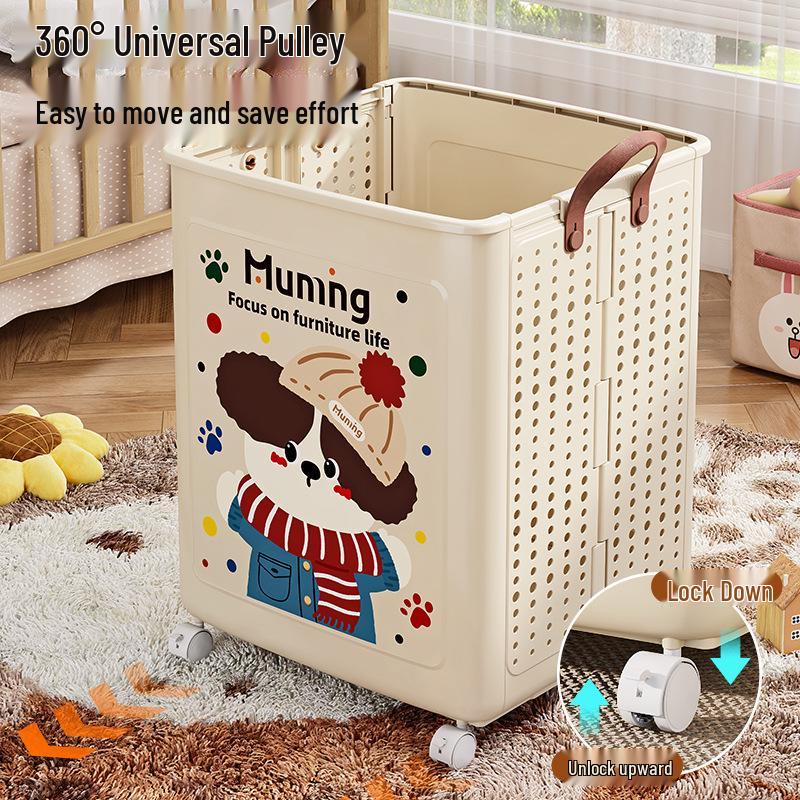 

Foldable Large Capacity Storage Basket for Toys, Laundry, and Home Use Sweater Dog Print [Medium]