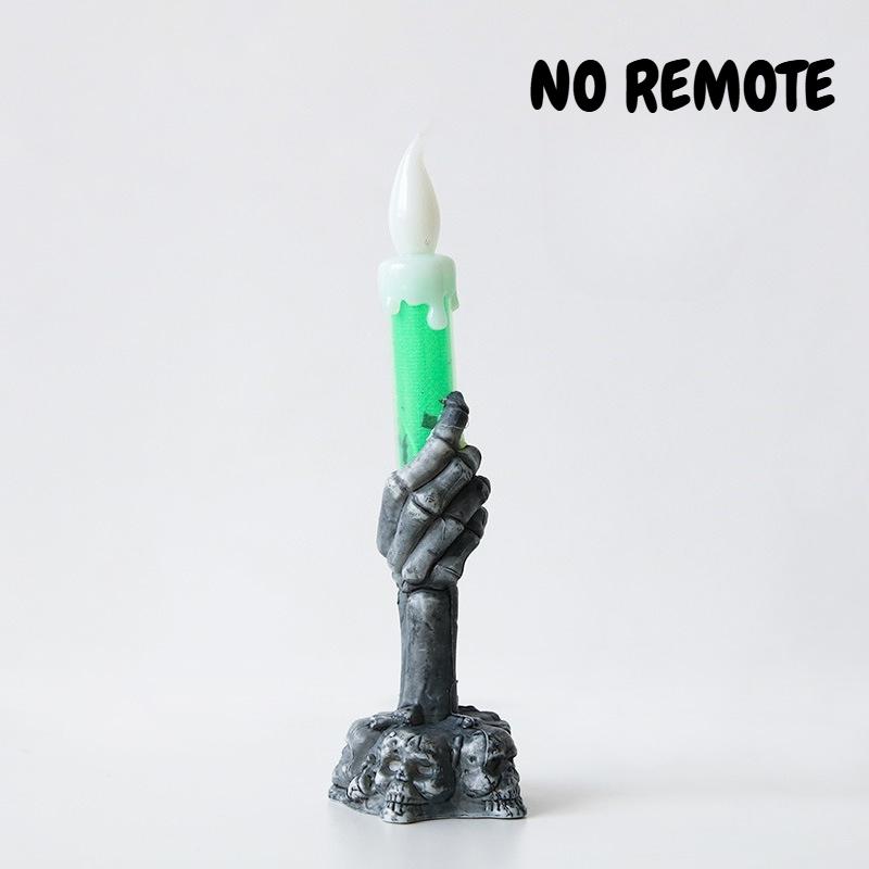 Halloween Twisted Ghost LED Taper Candles Flameless Spooky Ghost Face Electronic Candle For Halloween Party Gothic Table Decor