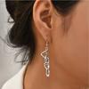 9x Goth Mysterious Drop Earring Jewelry Rose Heart for Butterfly Bat Skull for Cross Pendant Charm Vintage Earring For W