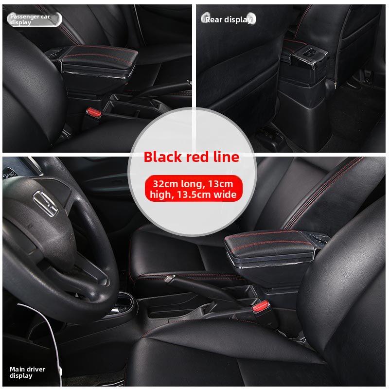 

Для Renault Duster Подлокотник Бокс Центральная консоль Ящик для хранения Декоративные аксессуары Кожа A2 Black Red