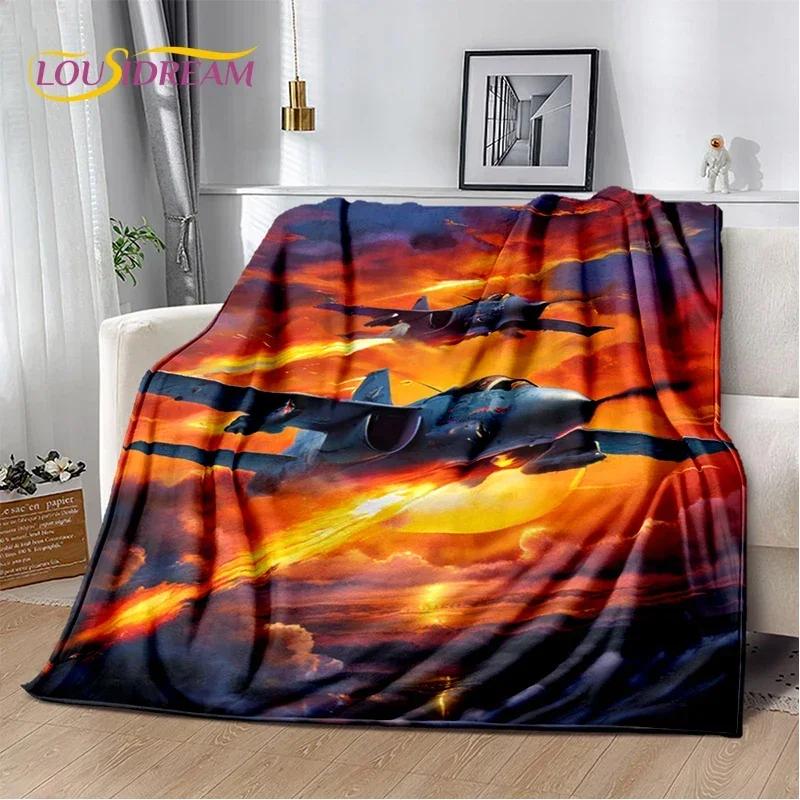 29 Style Space Spitfire Aircraft  Air Force Jet Fighter Cartoon Blanket,Soft Throw Blanket for Home Bedroom Bed Sofa Cover Child