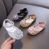 Autumn New Style Ladylike Baby Girl Children's Princess Rhinestone Single Shoes Leather Shoes Dance Performance Shoes