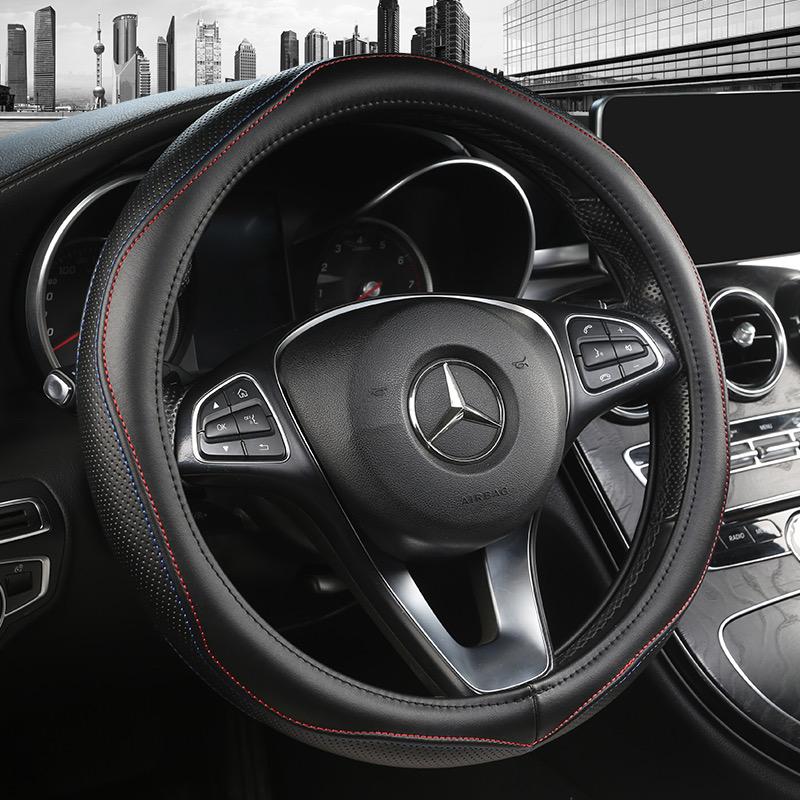 Good Quality Leather Steering Wheel Cover Skid Proof Anti-Slip Universal Car Steering Wheel Covers