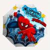 Spider-Man,Birthday,Web Theme Automatic Compact Folding Cute Umbrella - Portable and Durable, 8-Bone Iron Umbrella for All Weather0707059