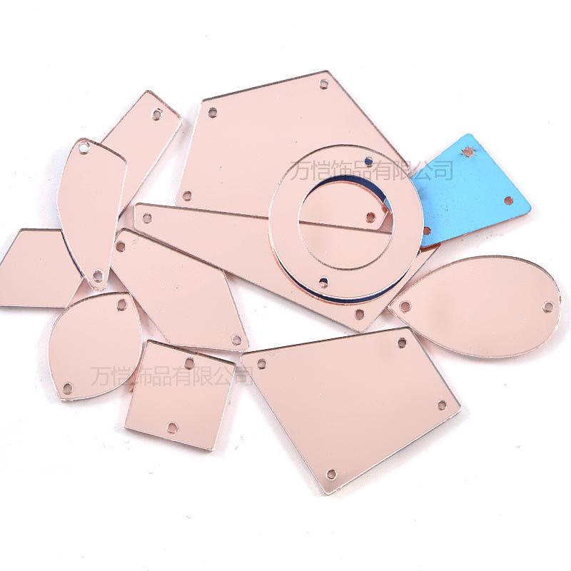 Acrylic Hand Seam Drill, Flat Bottom Special-Shaped Mirror Diy Clothing Decoration Jewelry Mirror Accessories Seam Drill