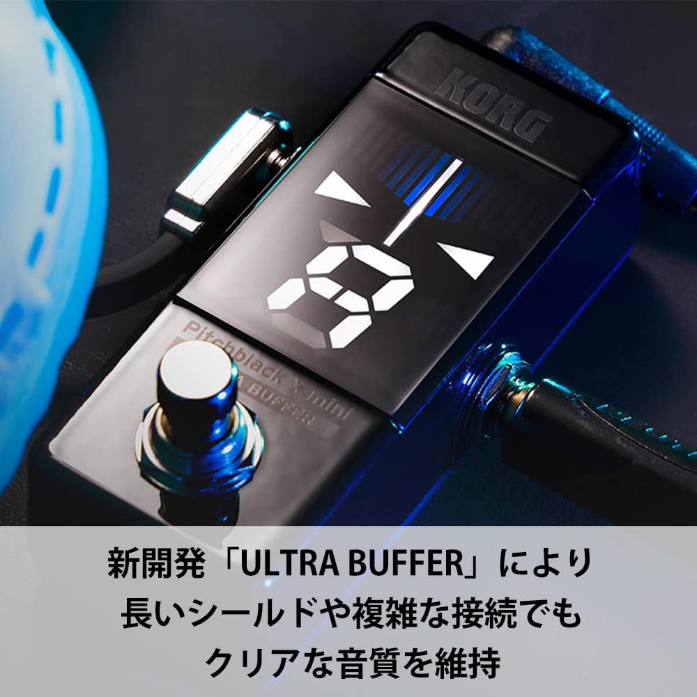 KORG (KORG) Guitar/Bass Pedal Tuner Pitchblack X Mini Compact Space-Saving ± 0.1 Cent High Accura...