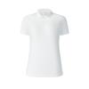 Fitted Versatile Short Sleeve Polo Shirt Women Tops Jade-White A11W525124F-WT