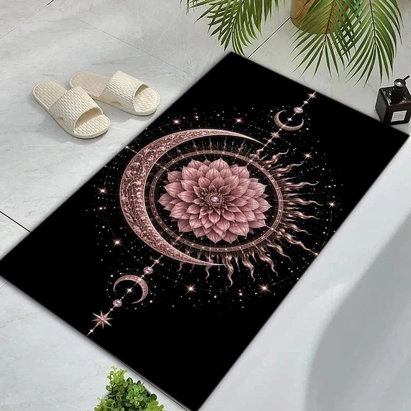 Mystical Lunar Phases Art Print Carpet Floor Mats Printing Christmas Gifts Fashion Art
