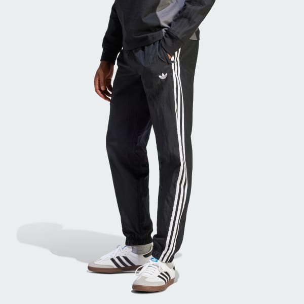 Adidas Originals Striped Slim Fit Elastic Waist Retro Sports Casual Pants Men Bottoms Black IL2462