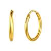 [ChicSilver] Hoop Earrings for Women, 925 Silver, Ring Earrings, Simple, Large, 15mm, Accessories