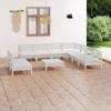 Day and Night - Day and Night Garden Furniture Set 10 Pieces Solid White Pine Wood