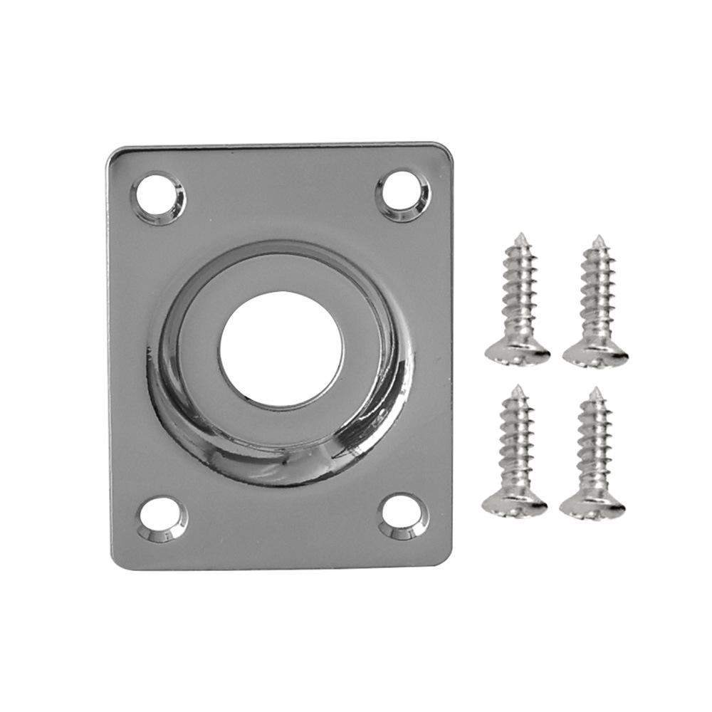 Electric Guitar Bass Output Square Socket Plate - Metal Iron Jack Receptacle