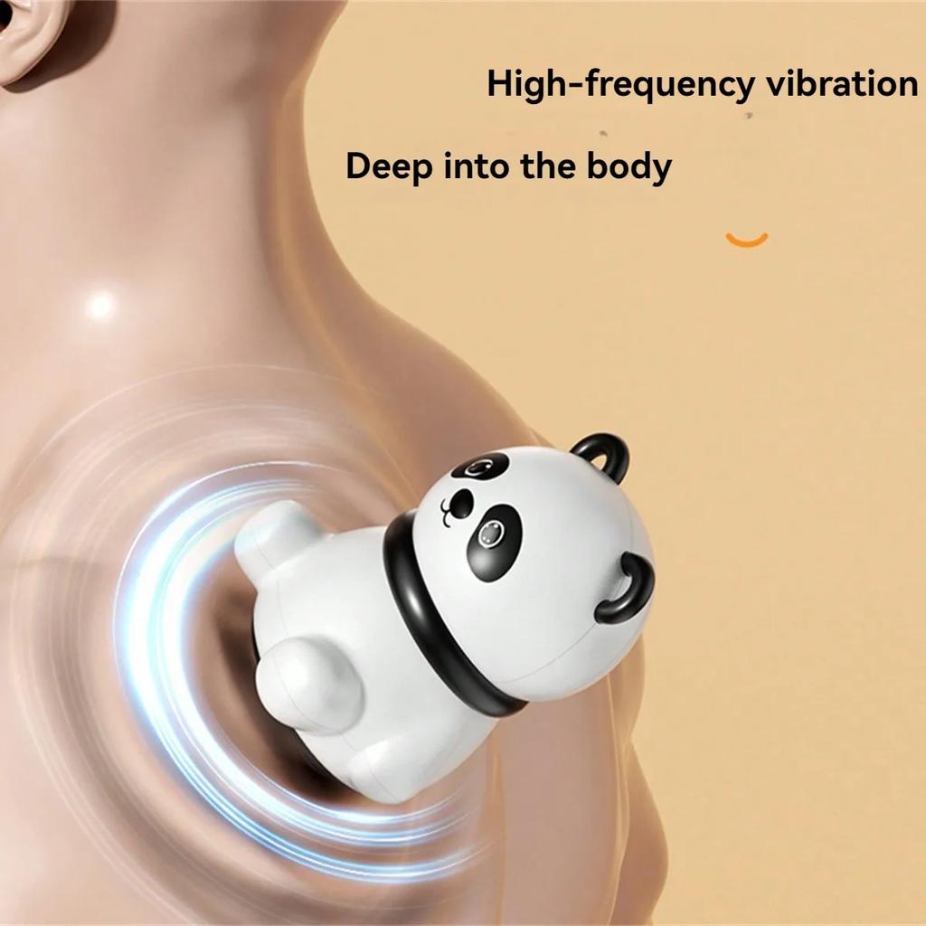 Panda Massager Fascia Gun Head Cervical Cartoon Decompression Mini Vibration Massage Instrument