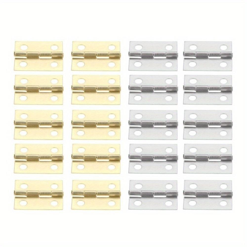 50 buc. Mini balama metalică mică pentru case 1/12 Garnituri de mobilier de dulapuri în miniatură pentru dulapuri 10 X 8 mm Feronerie pentru casă