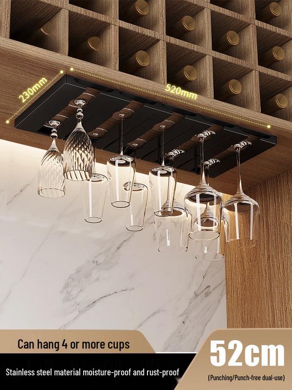 Stainless Steel Inverted Wine Glass Rack