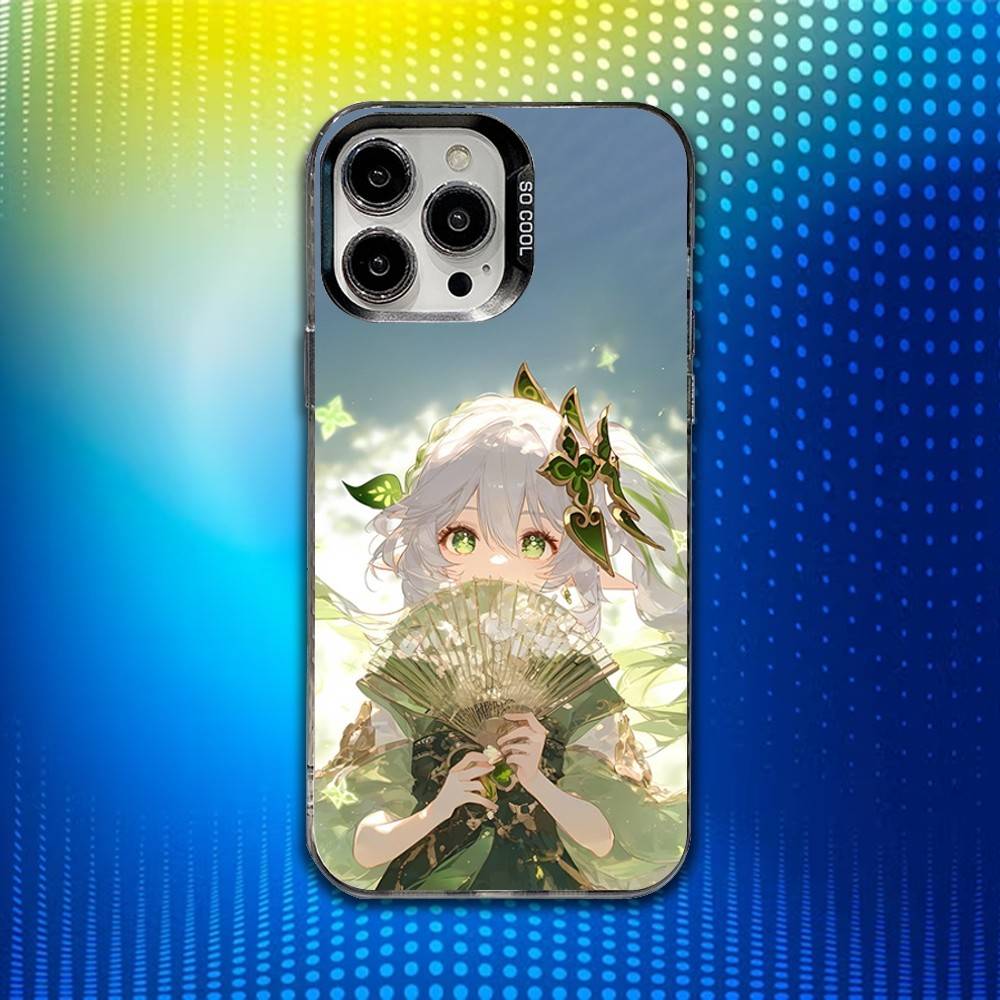 G-Genshin Impact N-Nahida Phone Case For iPhone 16,15,14,13,12,11,Mini,Pro,SE,MAX White Matte Shockproof Cover