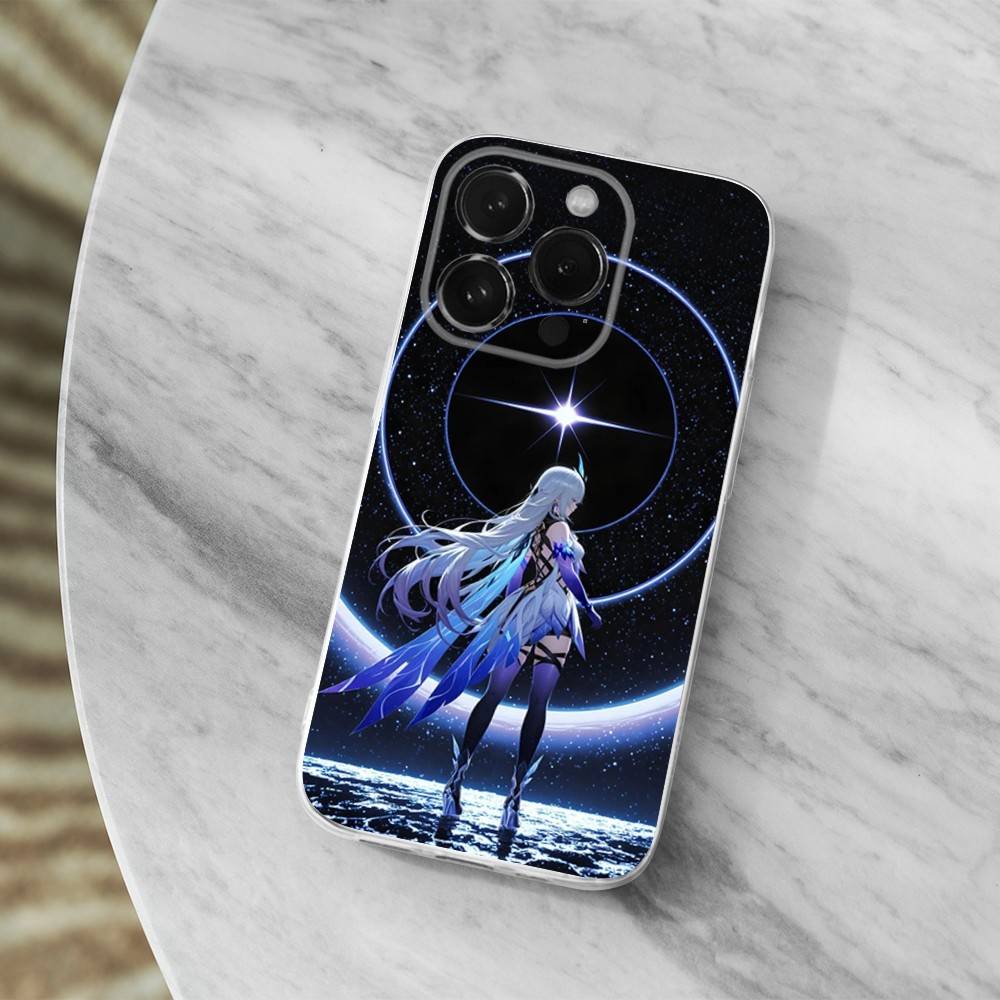 Genshin Impact Skirk Game For iPhone 12,Mini,16,X,17,Plus,11,Max,13,XR,15,Pro,14,SE,XS,Transparent Soft Cover Case