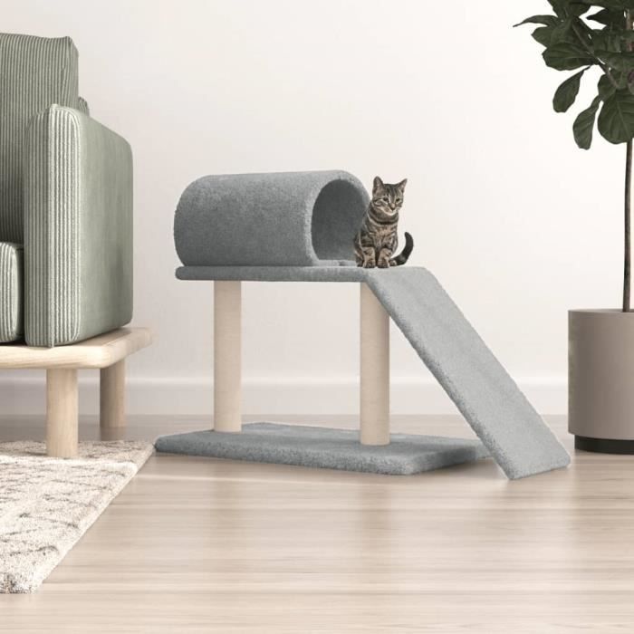VidaXL Arbres à chat avec tunnel et échelle gris clair 55,5 cm 171790
