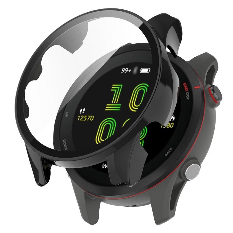 For GarminForerunner 255S Housing for Case Tempered Film Screen Protector Shockproof One-piece for Shell Smartwatch Slee