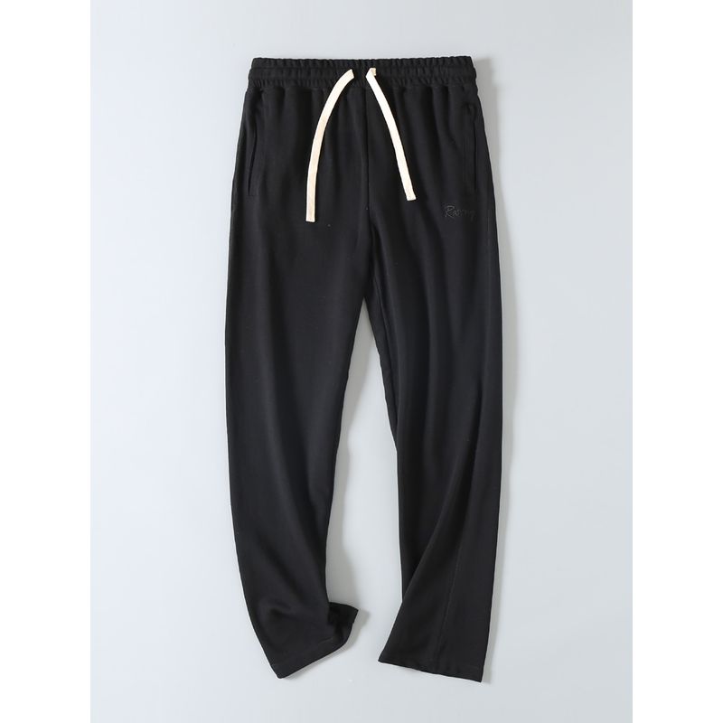 Export Export Tail Goods Japanese Style Simple Drawstring Elastic Waist Terry Cotton Loose Sports Casual Pants Sweatpants Men's Trousers