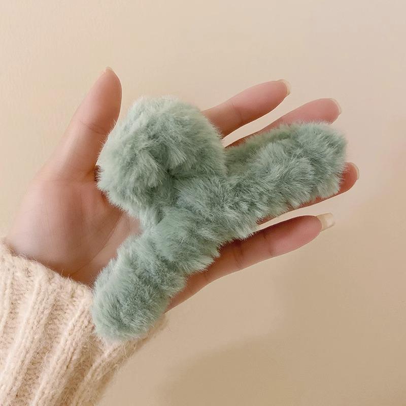 High-End Plush Shark Claw Hair Clip - 2025 Trendy Hair Accessory for Women