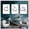 Inspirational quotes Poster Hand painted font canvas living room wall decorative painting art