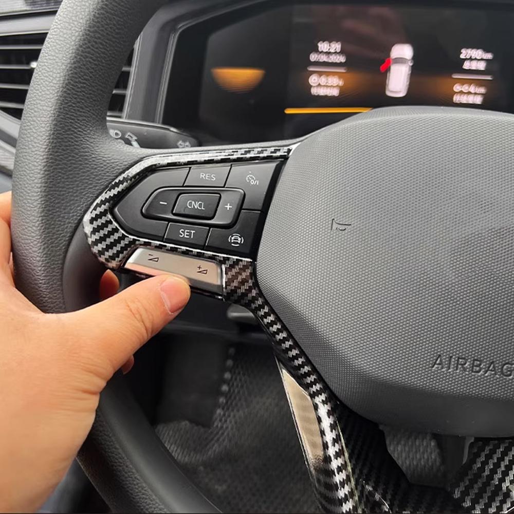 For Volkswagen VW Tiguan Touareg Jetta Golf 8 T-roc Taos Altas 2025-2025 Steering Wheel Cover Trim ABS Interior Decoration