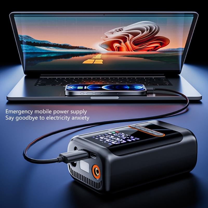 Multipurpose Electric Air Pumps Versatile Electric Air Compressor with LED Display for Car Tires Bicycles & Emergency Us