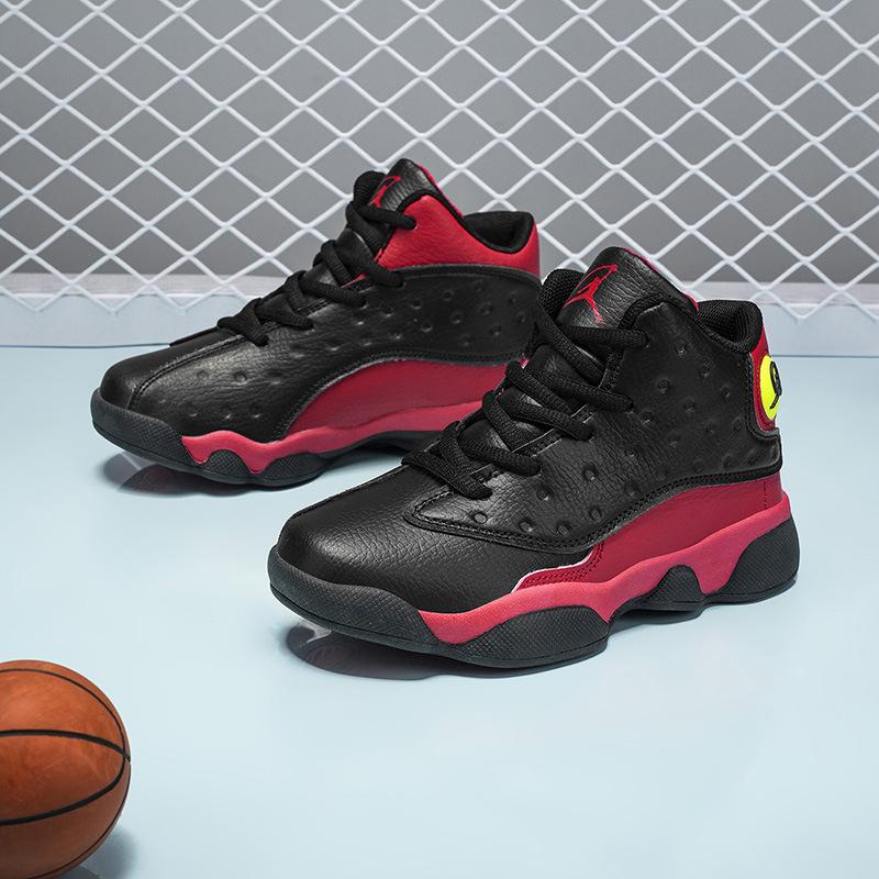 

Детские баскетбольные кроссовки для мальчиков и девочек 2025 новые кожаные водонепроницаемые и нескользящие спортивные кроссовки на мягкой подошве для детей среднего и старшего возраста 40