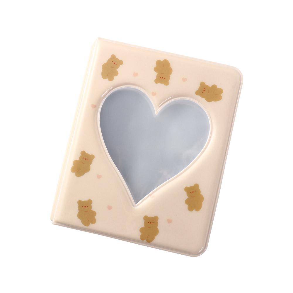 Cute Cartoon Bear Photo Album Ins Waterproof Hollow Picture Storage Case Anti-scratch Pastic Love Heart Photo Album Idol Star
