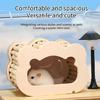 Small Animal Wood Shelter House Small Pet House Cage Accessories Habitat House Hamster Hideouts Playhouse for Chipmunks