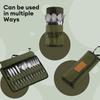 Outdoor Use Camping Cutlery Storage Pouch Lightweight Roll Up Pouch Pouch Water Repellent Tableware Storage Case for Forks Spoons Chopstick