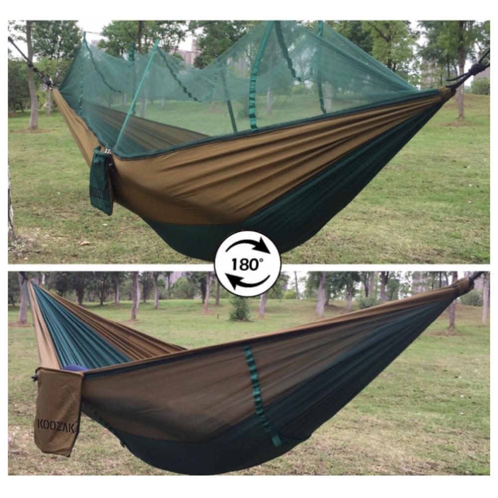 Hammock with mosquito net, deckchair, tourist bed, survival double gadgets