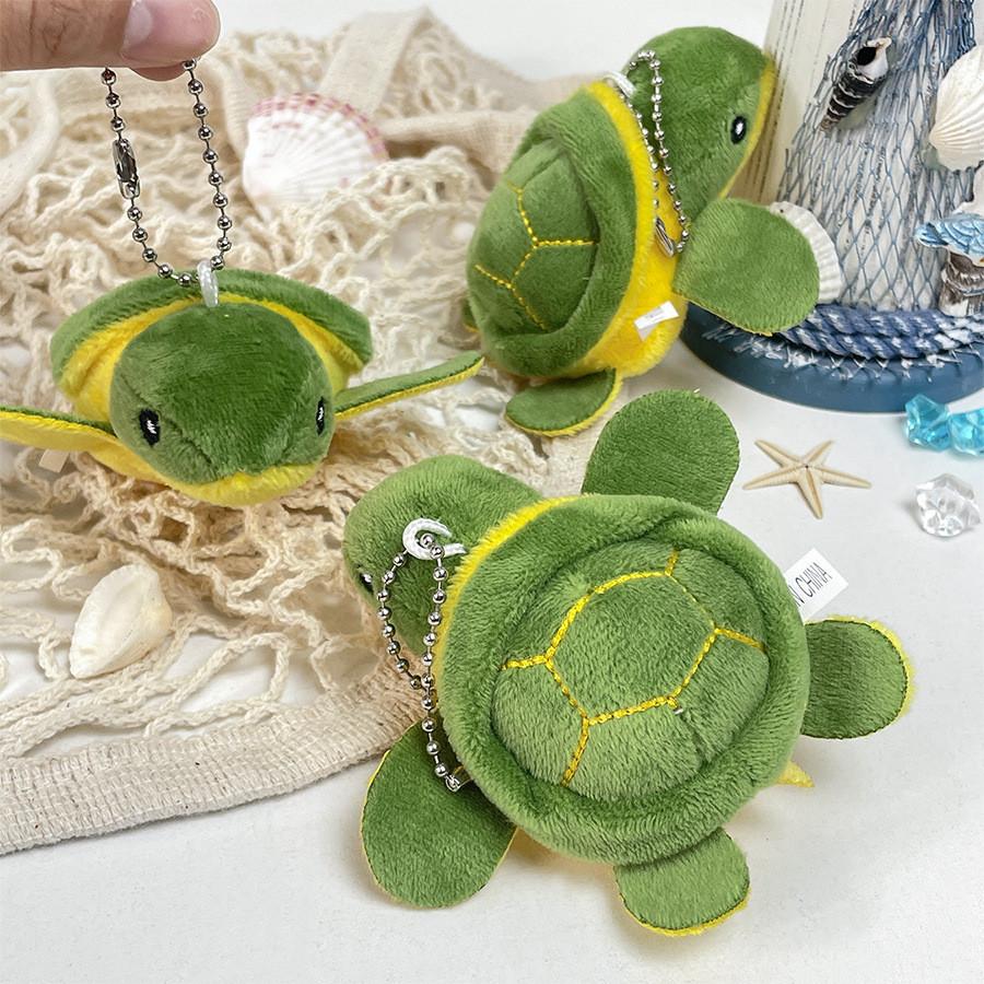Cute Sea Turtle Plush Key Holder Stuffed Animal Doll With Soft Pp Cotton Filling