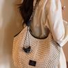 Handmade Southern-Style Cotton Rope & Straw Tote Bag - 2025 Summer Versatile Shoulder Bag for Women