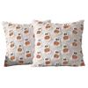 Halloween Decorative Pillow Cover Soft Plush Throw Cushion Case with 3D Embroidered Ghost Pumpkin Design for Couch Sofa Bedroom