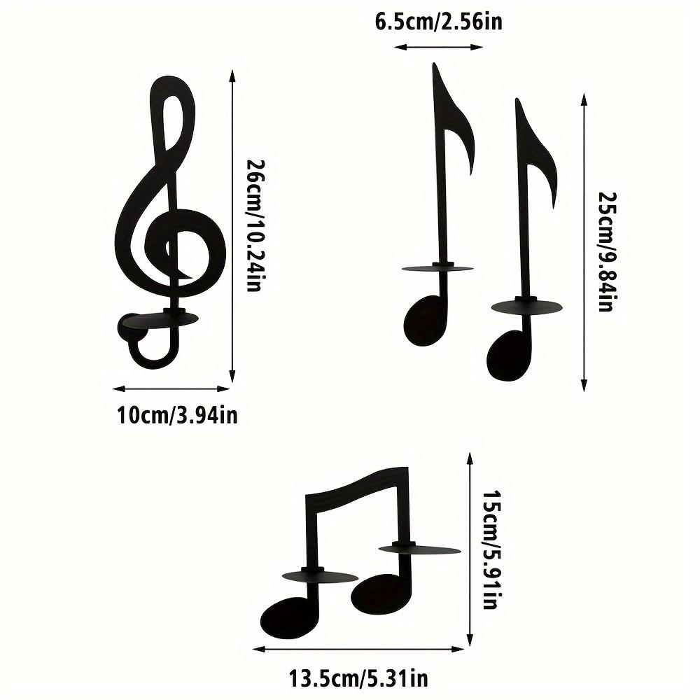 Wall Candle Holder Durable European Home Candlestick Note Modeling Creative Office Music Note Candle Holder Home Decoration