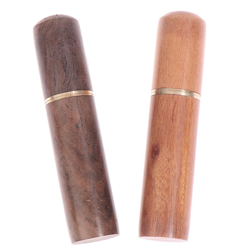 2Pcs Tragbare Zahnstocher Eimer Holz Zahnstocher Halter Eimer Mini Box Nadel Fall