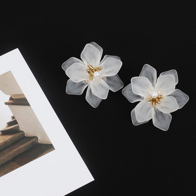 Unique Flower Studs Earrings Waterproof Earrings Fashion Earrings Resin Texture Suitable for Various Occasion Wear